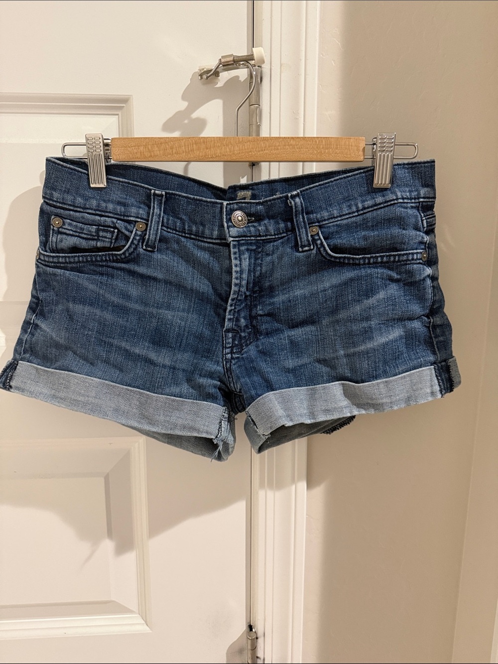 7 For All Mankind Denim Cuffed Women’s Shorts
